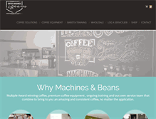 Tablet Screenshot of machinesandbeans.com.au